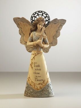 Elements Resin Tall Angel Barbara McDonald Faith Figurine